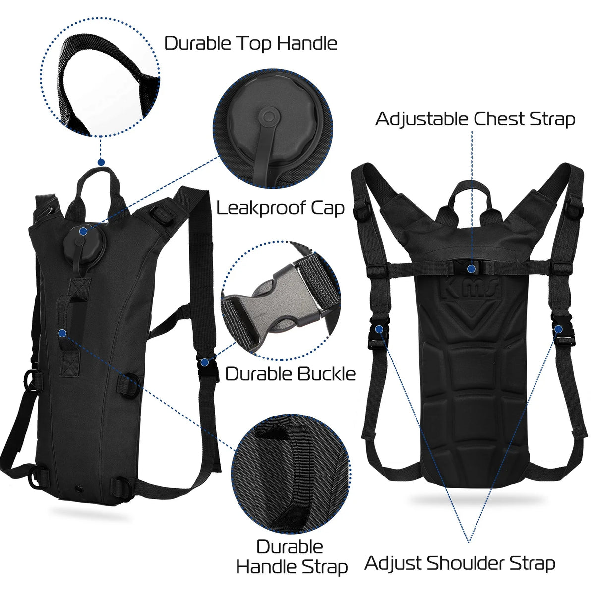 Black 3L Hydration Backpack G22818