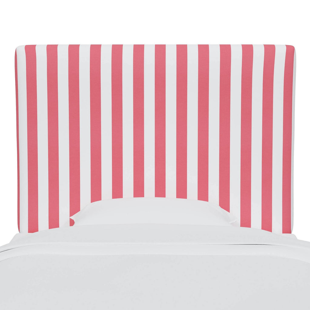 Twin Kids' Headboard Canopy Striped Bubblegum Y235562