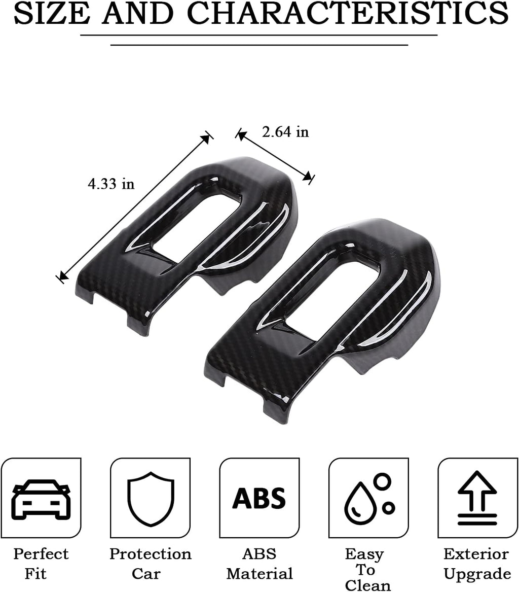 Carbon Fiber Hood Latch Cover Accessories for Jeep Wrangler JL Gladiator JT 2018-2021 (2 PCS) L1511