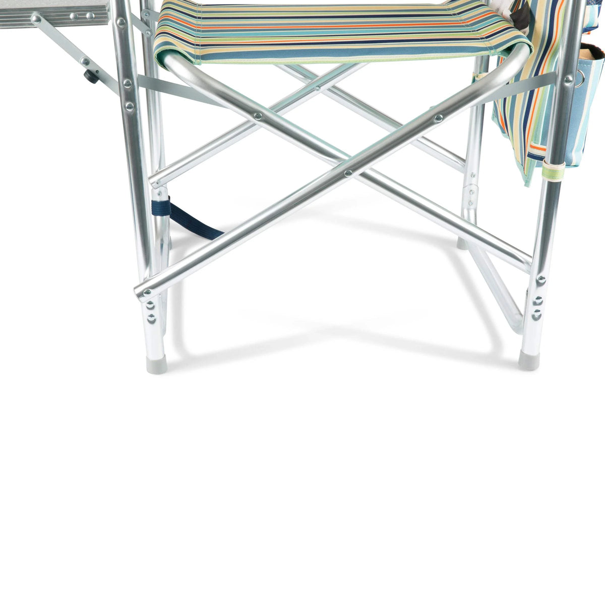 Sky Blue Sports Chair with Multi Stripe Pattern N847