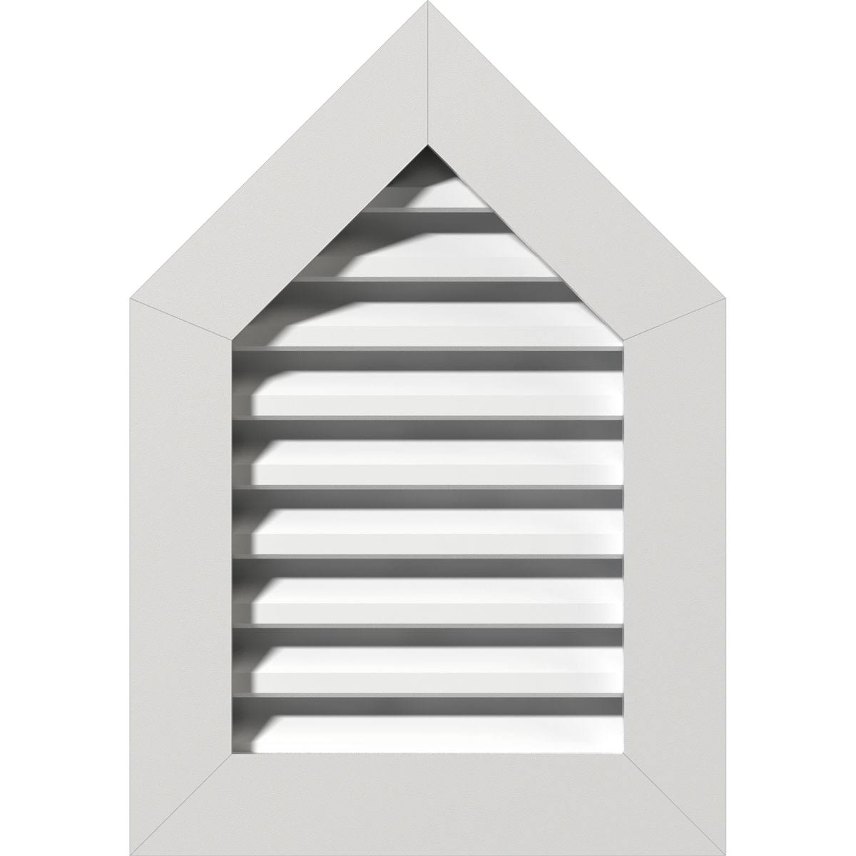 14 inch x 20 inch Peaked Top PVC Gable Vent R944808