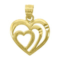 14k White Gold Heart Pendant Necklace Q4163