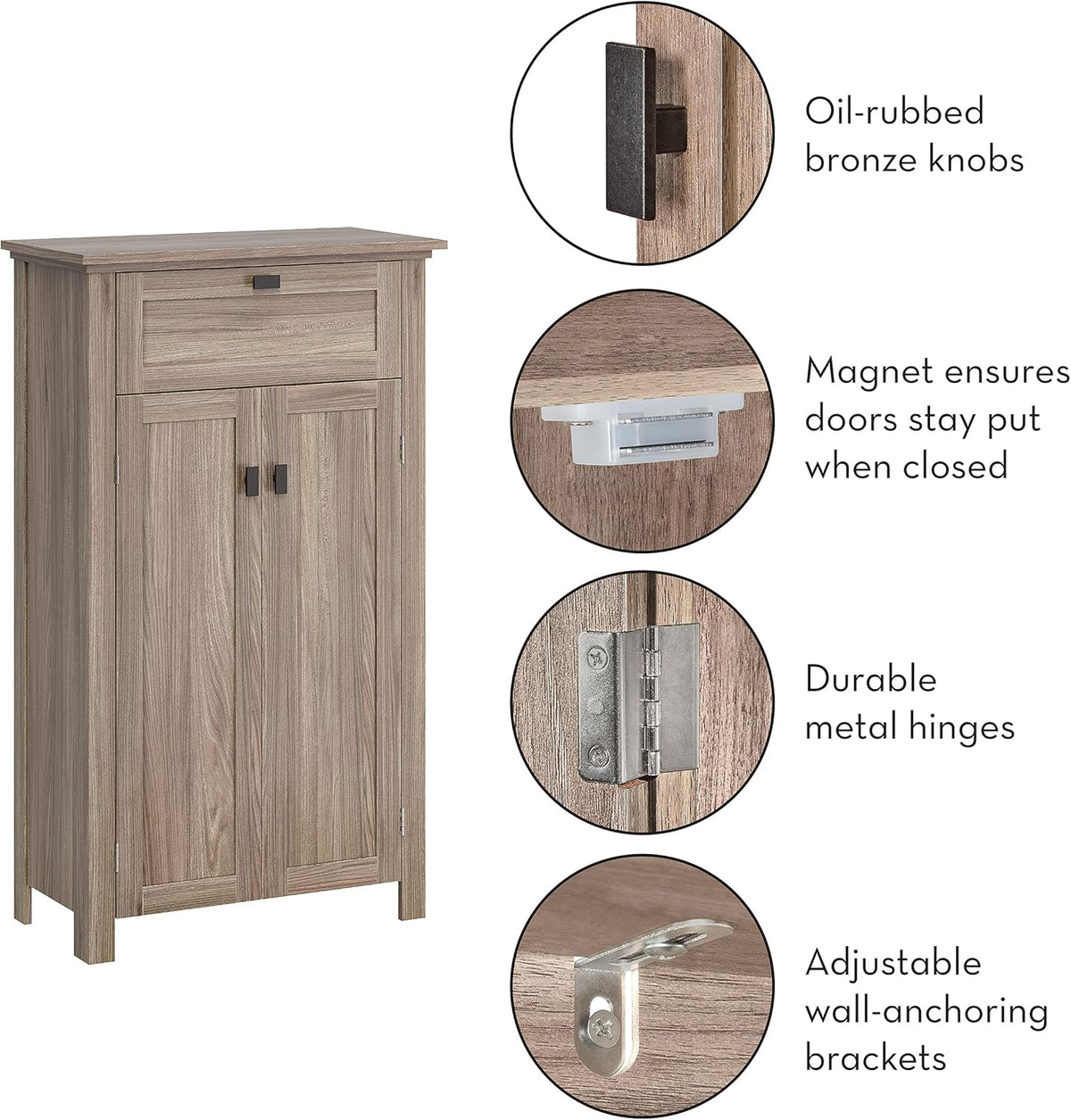Light Woodgrain Floor Cabinet E77654