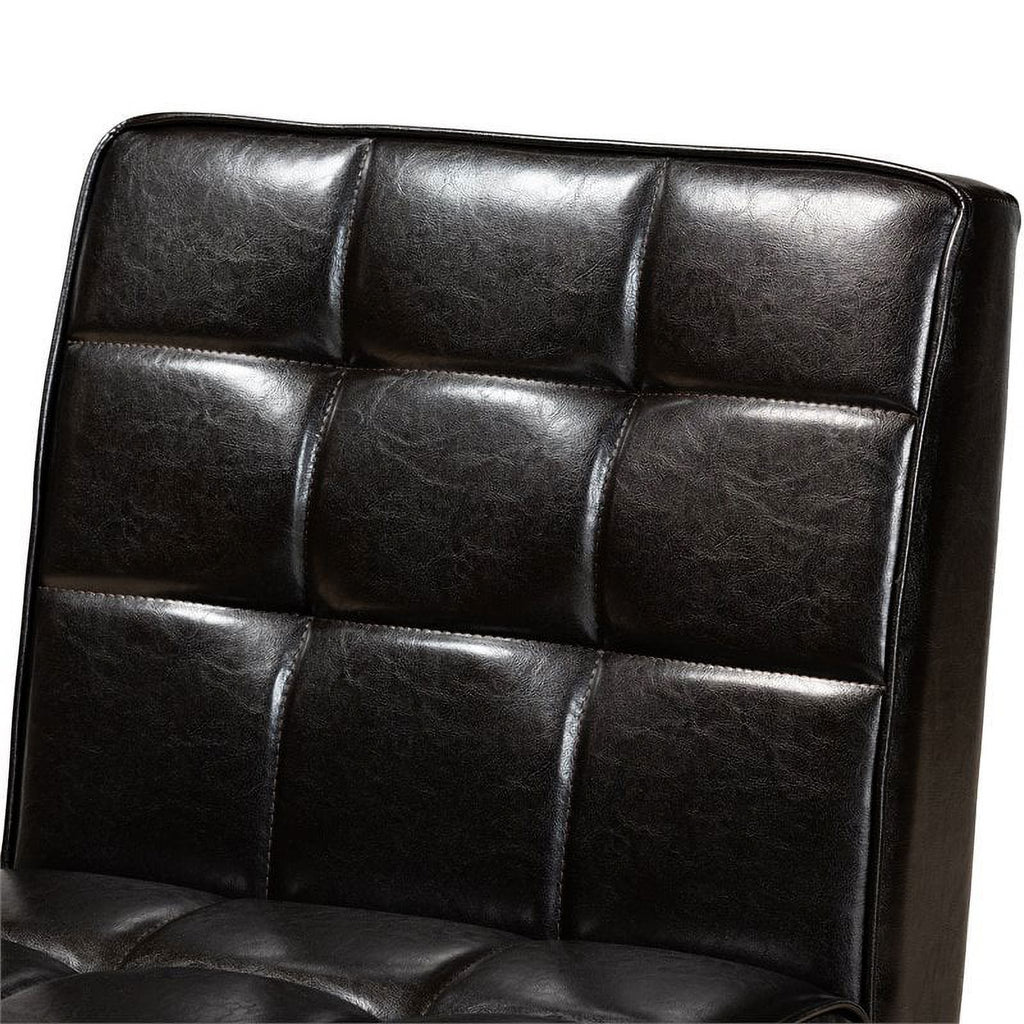 Brown Finished Wood Dining Chair D33177