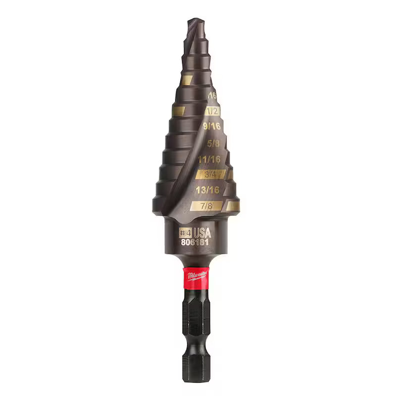 3/16 in. - 7/8 in. Titanium Step Drill Bit P377