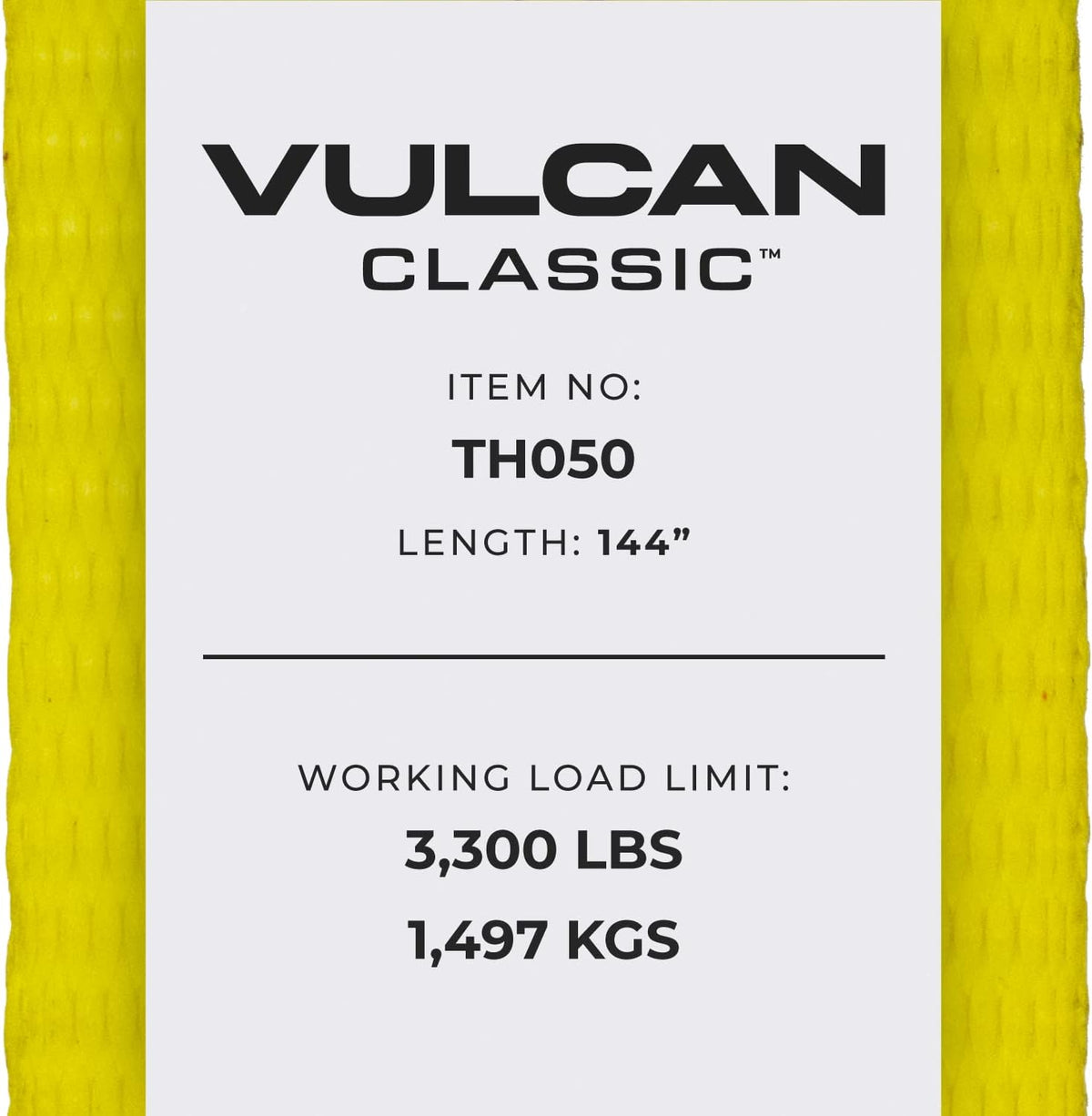 2 Inch x 12 Foot Yellow Loop Car Tie Down Straps S7603