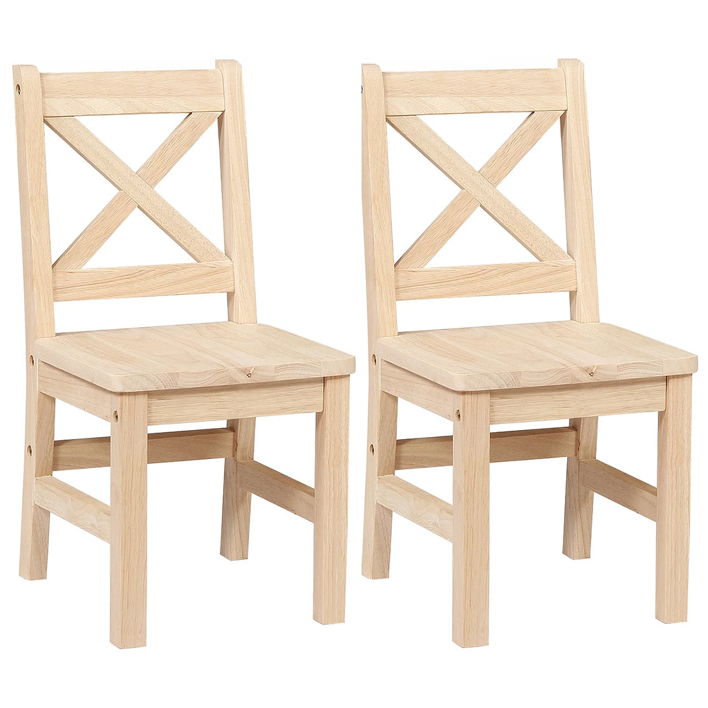 Solid Hard Wood Kids Table and Chair Set, 3 Pieces H651515