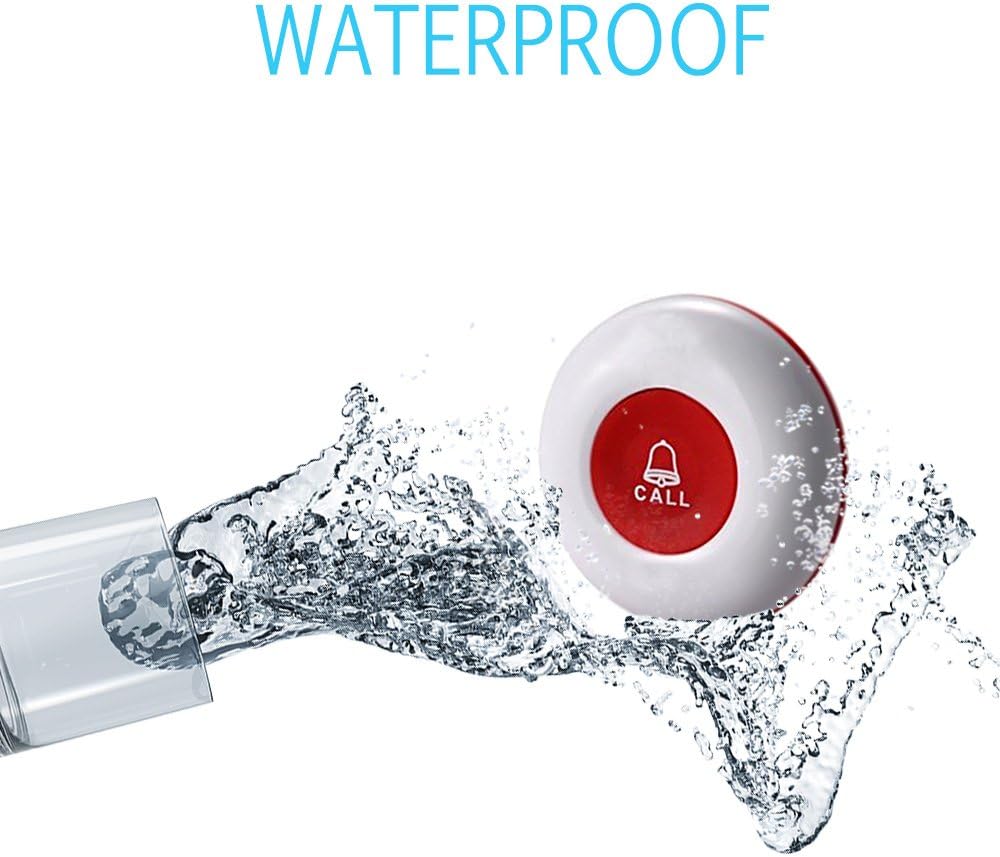 Wireless Calling System with 10 Waterproof Call Buttons and Display Receiver Y896947