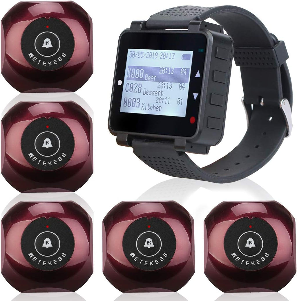 5 1-Key Call Button Caregiver Pager System R99993