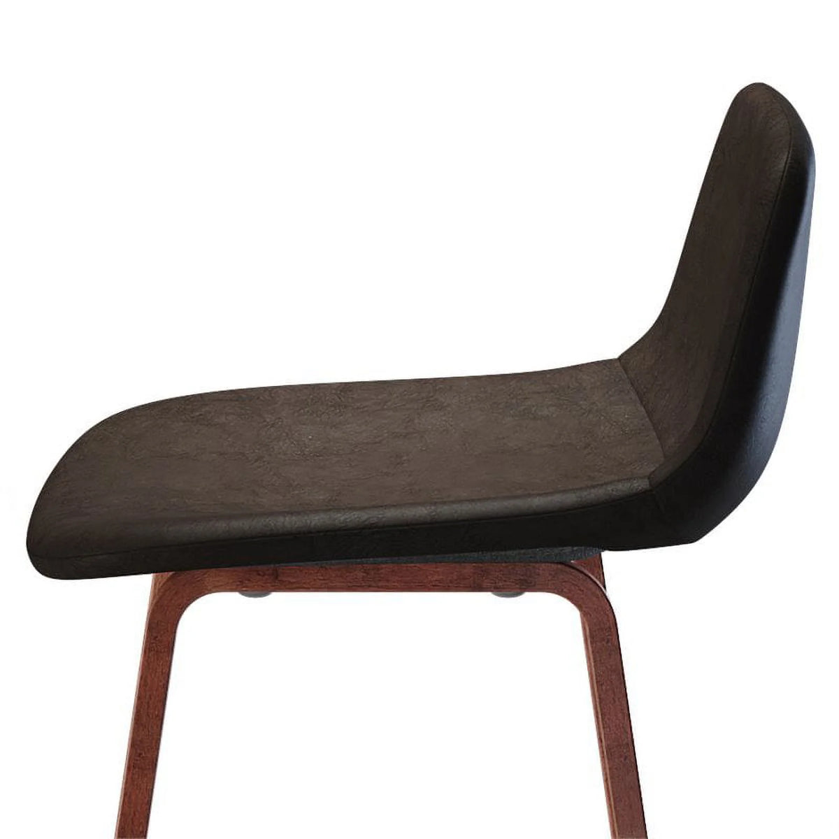 Distressed Brown Faux Leather Counter Stool Set of 2 V246