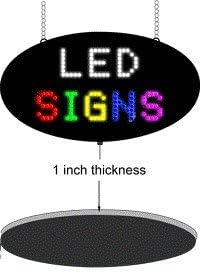 LED Oval Eyelash Sign, 15"H x 27"W x 1"D Z7220
