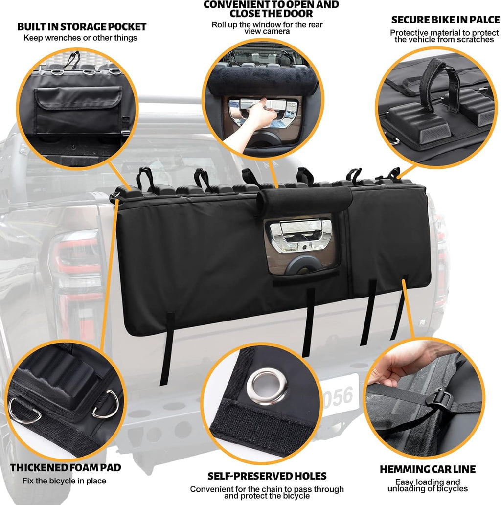 Truck Bike Tailgate Pad with Anti-Theft Lock, 53" Long Pack of 2 Y3496
