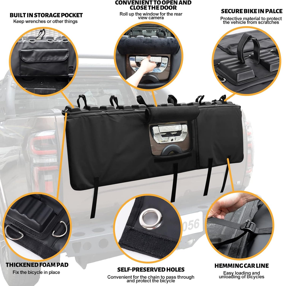 Truck Bike Tailgate Pad with Anti-Theft Lock, 53" Long Pack of 2 Y3496