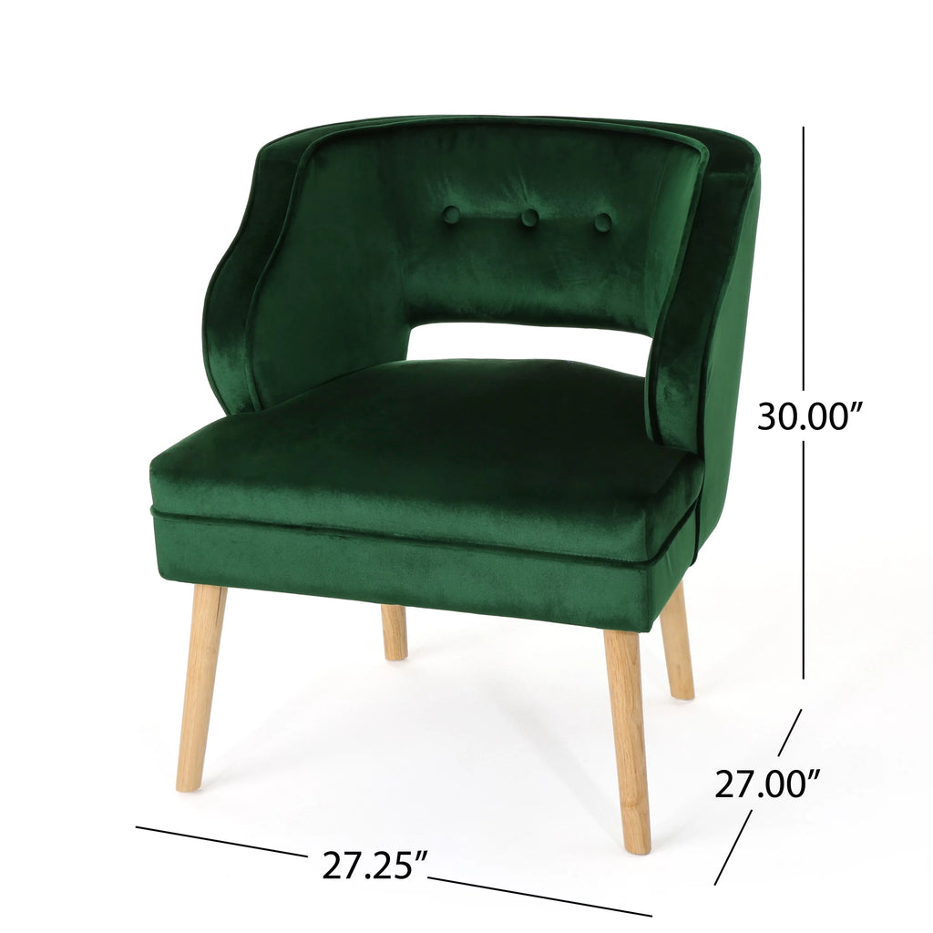 Mid Century Velvet Club Chair D7079