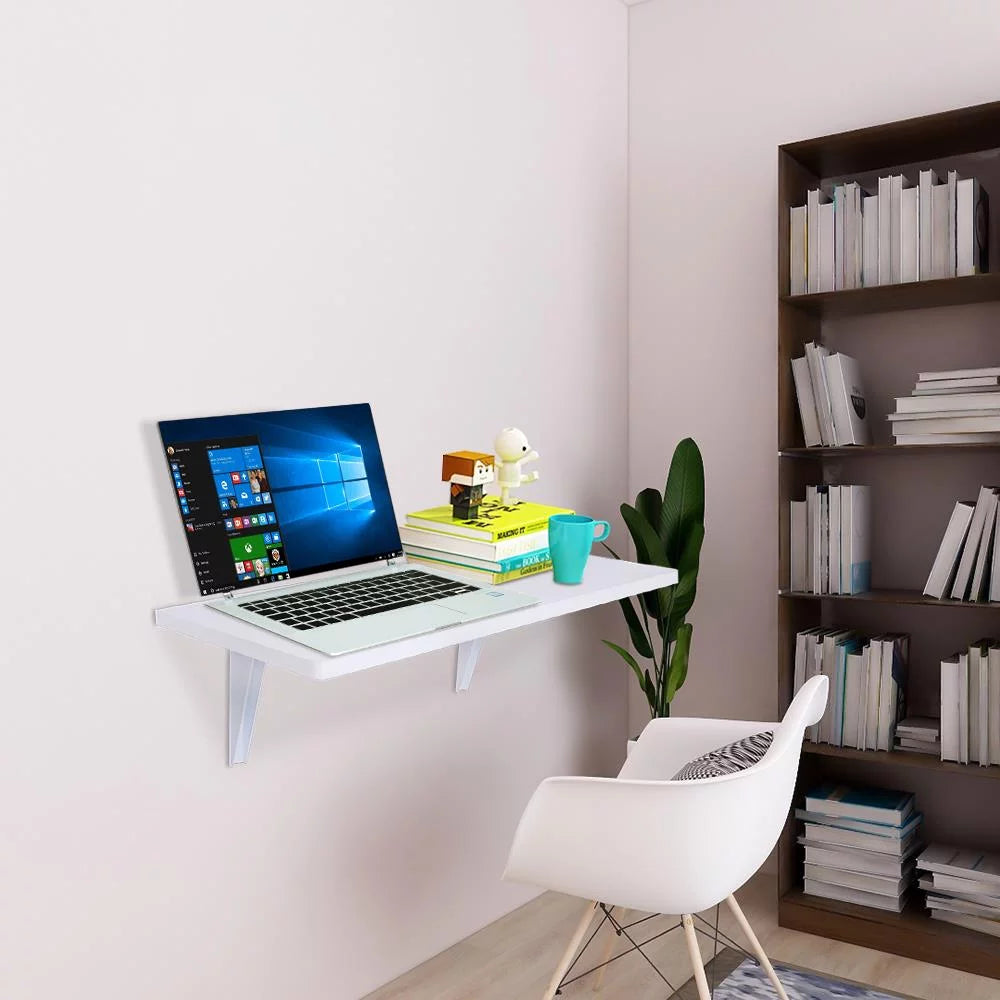 Wall-Mounted Drop-Leaf Folding Table White M59414