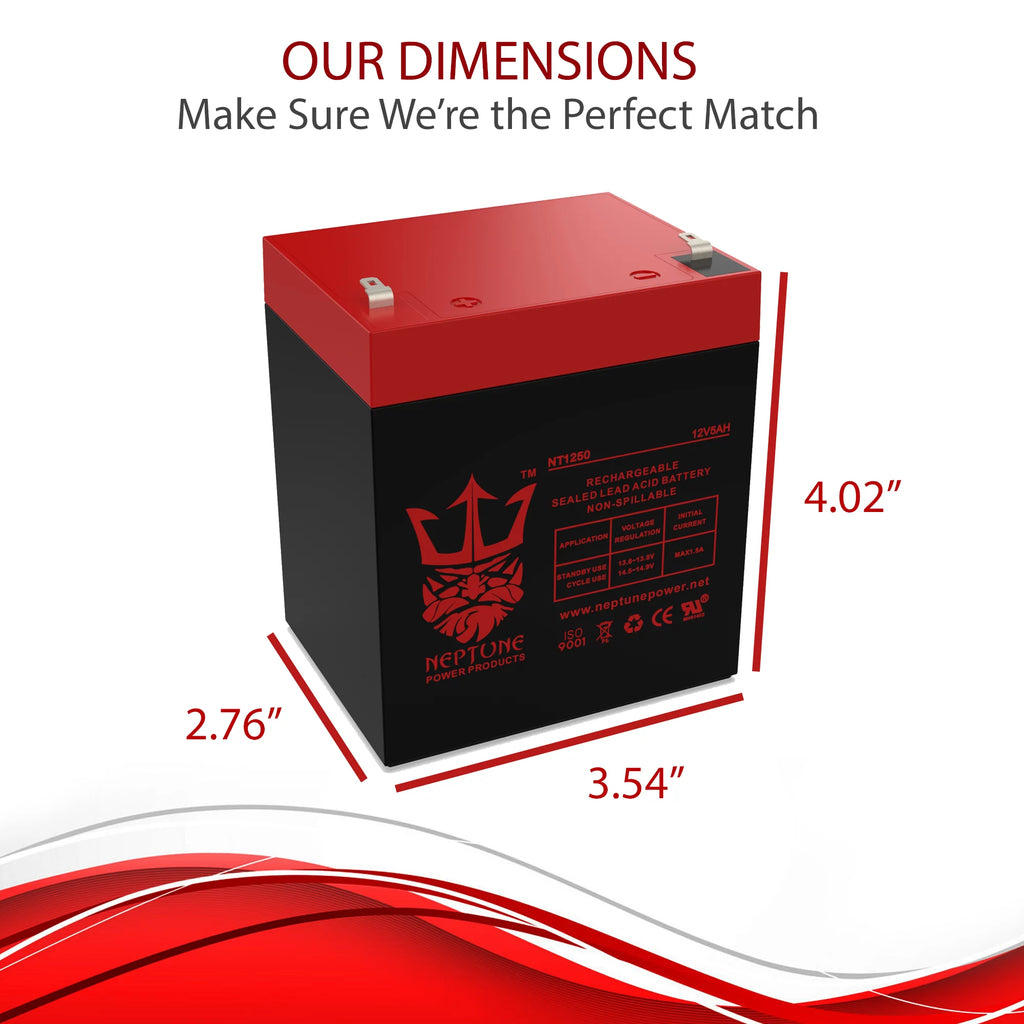12V 5Ah SLA Replacement Lawn Mower Battery A6276