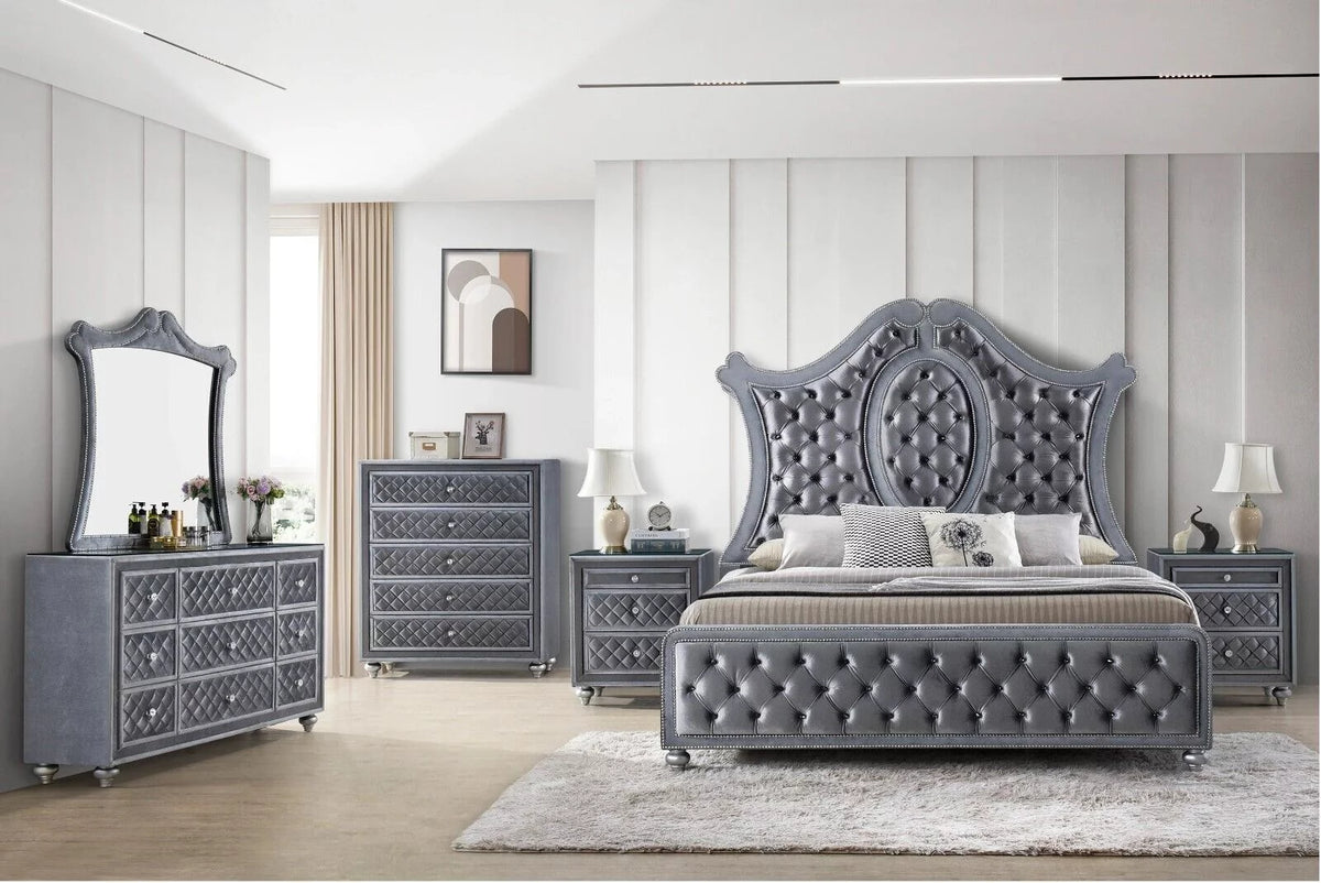 4pc Queen Size Panel Bed Set F46936