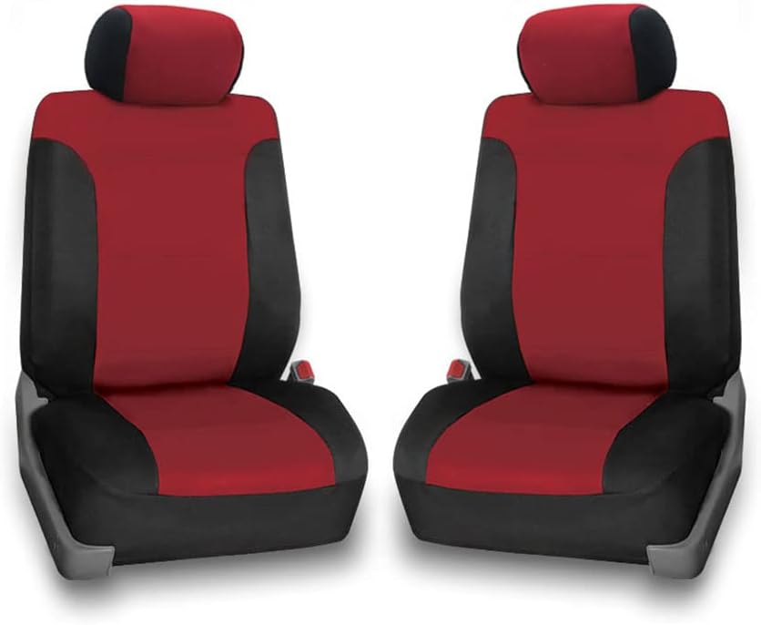 Red Rose & Black Neoprene Front Seat Covers C268170
