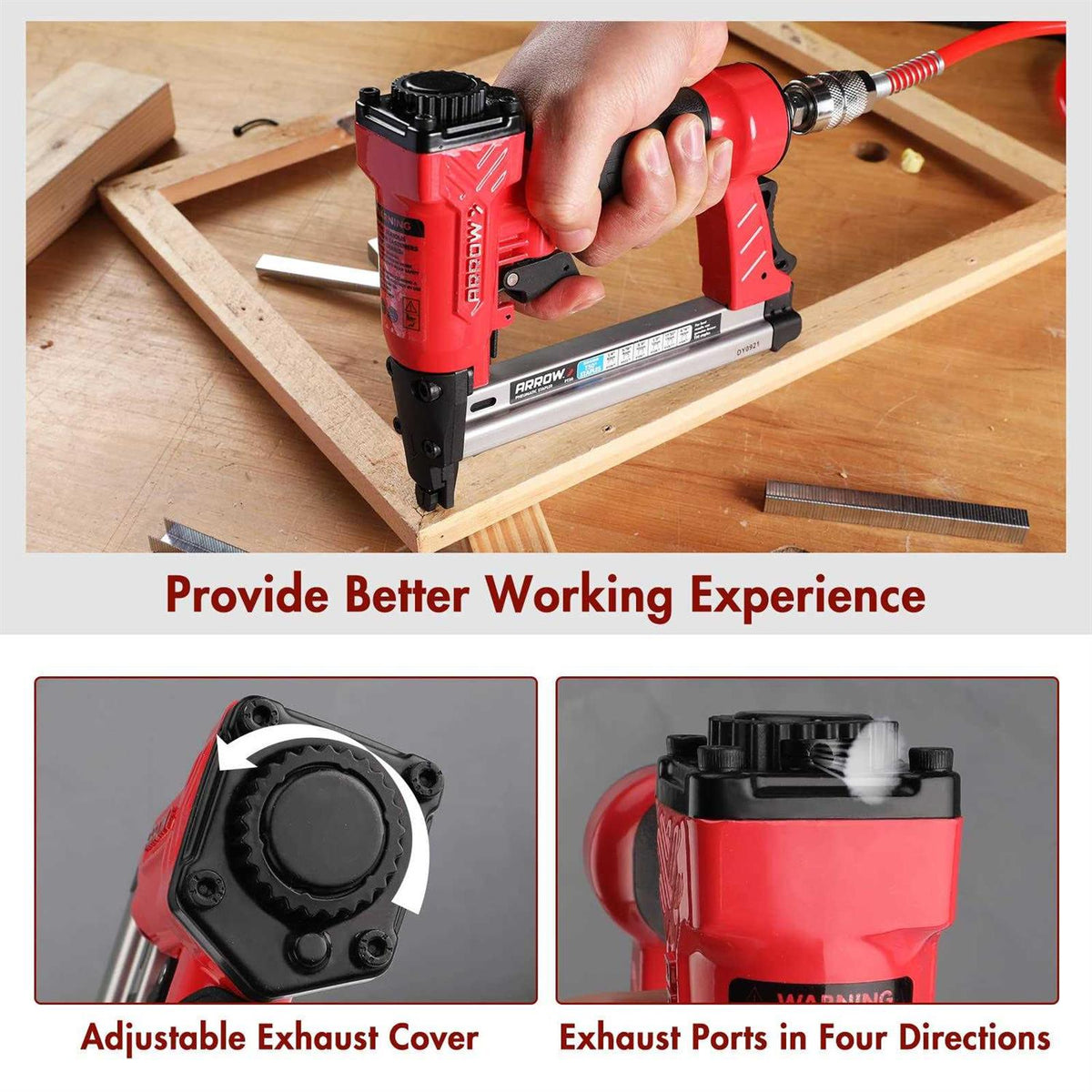 Oil-Free Staple Gun with 3750 Pieces T50 1/4 Z208338