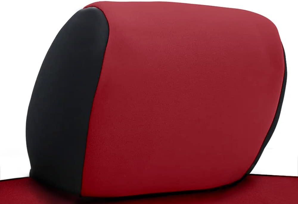 Red Rose & Black Neoprene Front Seat Covers C268170