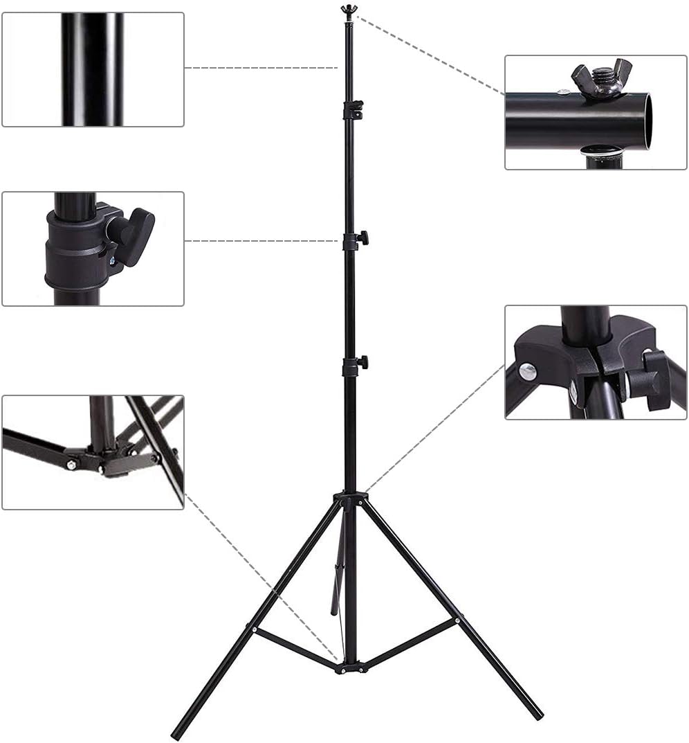 10 x 12ft Cotton Green Screen Backdrop with Stand and Carry Bag D681990