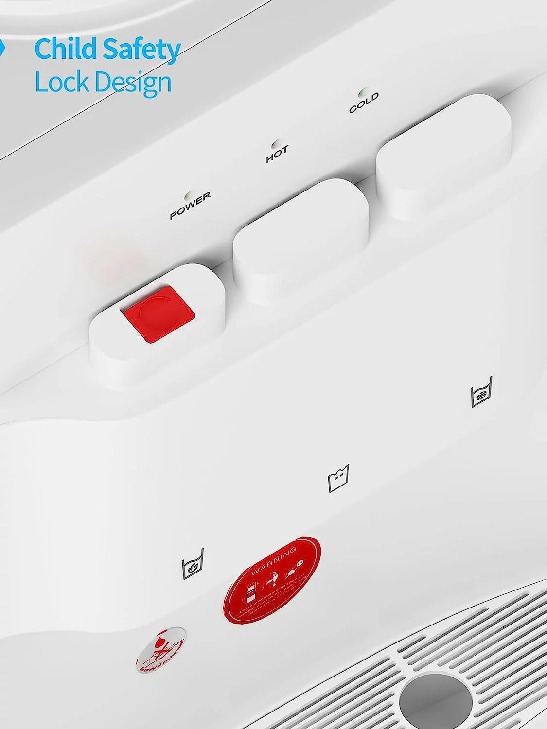 Top Loading Hot & Cold Water Cooler Dispenser White D194092