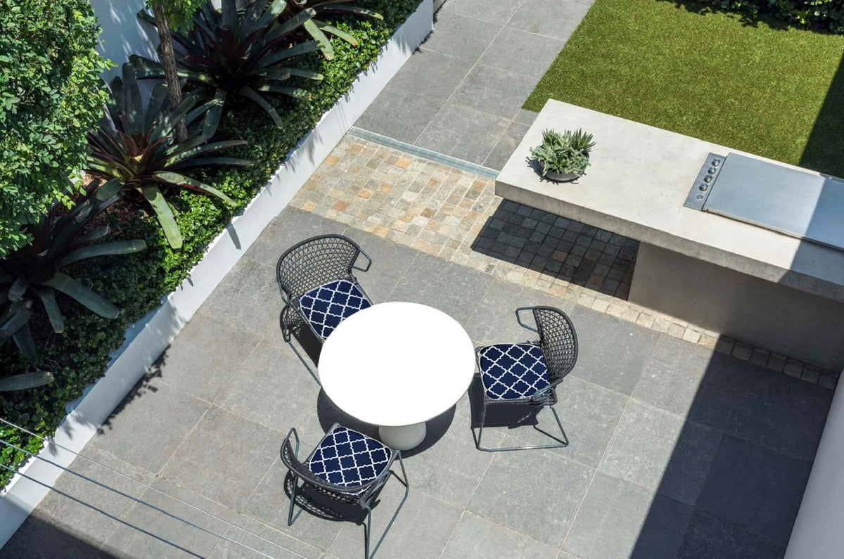 Blue Geometric Outdoor Seat Pads, Pack of 2 B81489