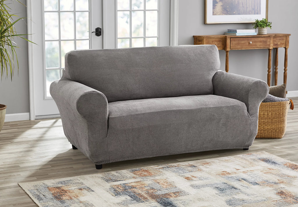 Chenille Stretch Fabric Loveseat Slipcover C2043