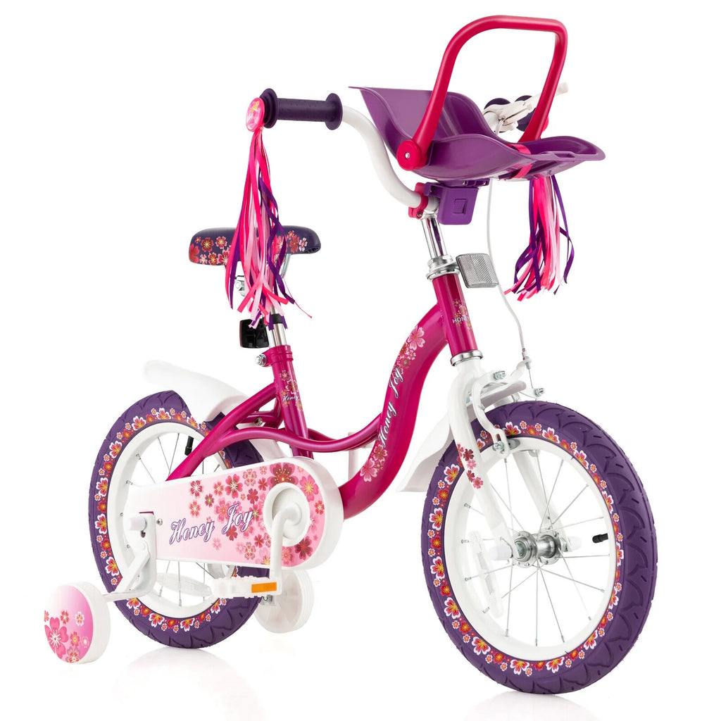 Pink & Purple 16 Toddler Bike with Training Wheels A410