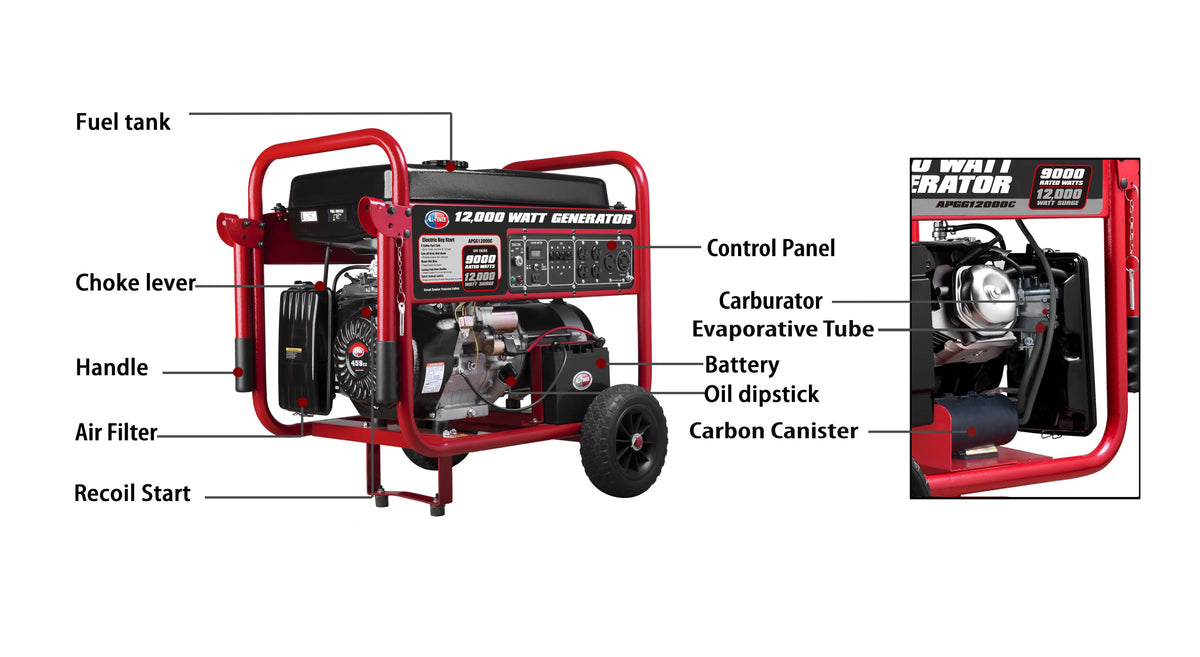 12000 Watt Portable Generator with Electric Start D99959