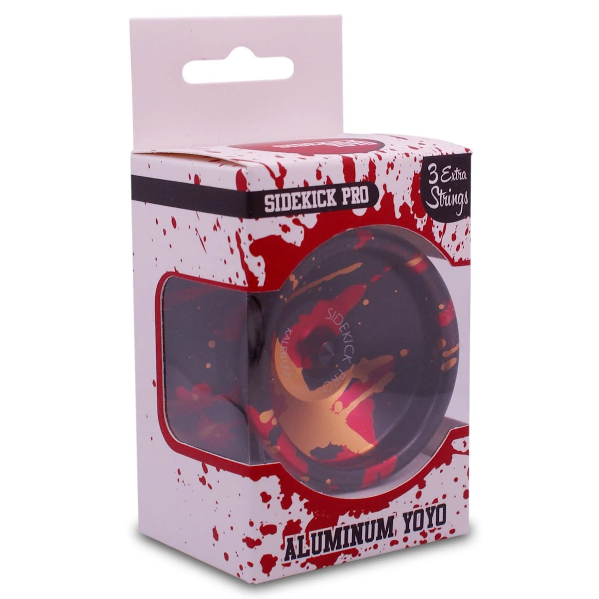 Black Red Gold Splashes Professional Aluminum YoYo G3222
