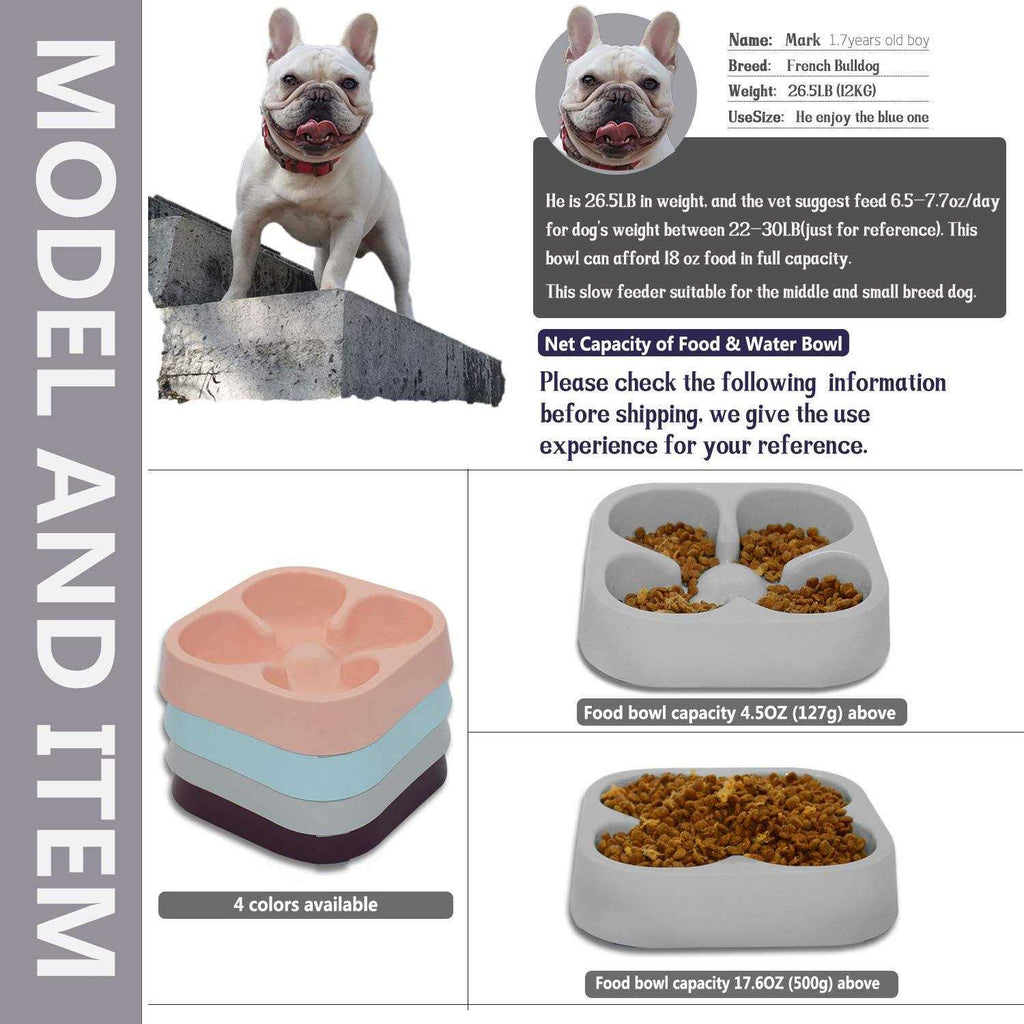 Slow Feeding Dog Bowl Striped Pattern H333591