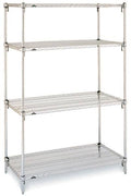 4-Shelf Chrome Wire Shelving Starter Unit N1729