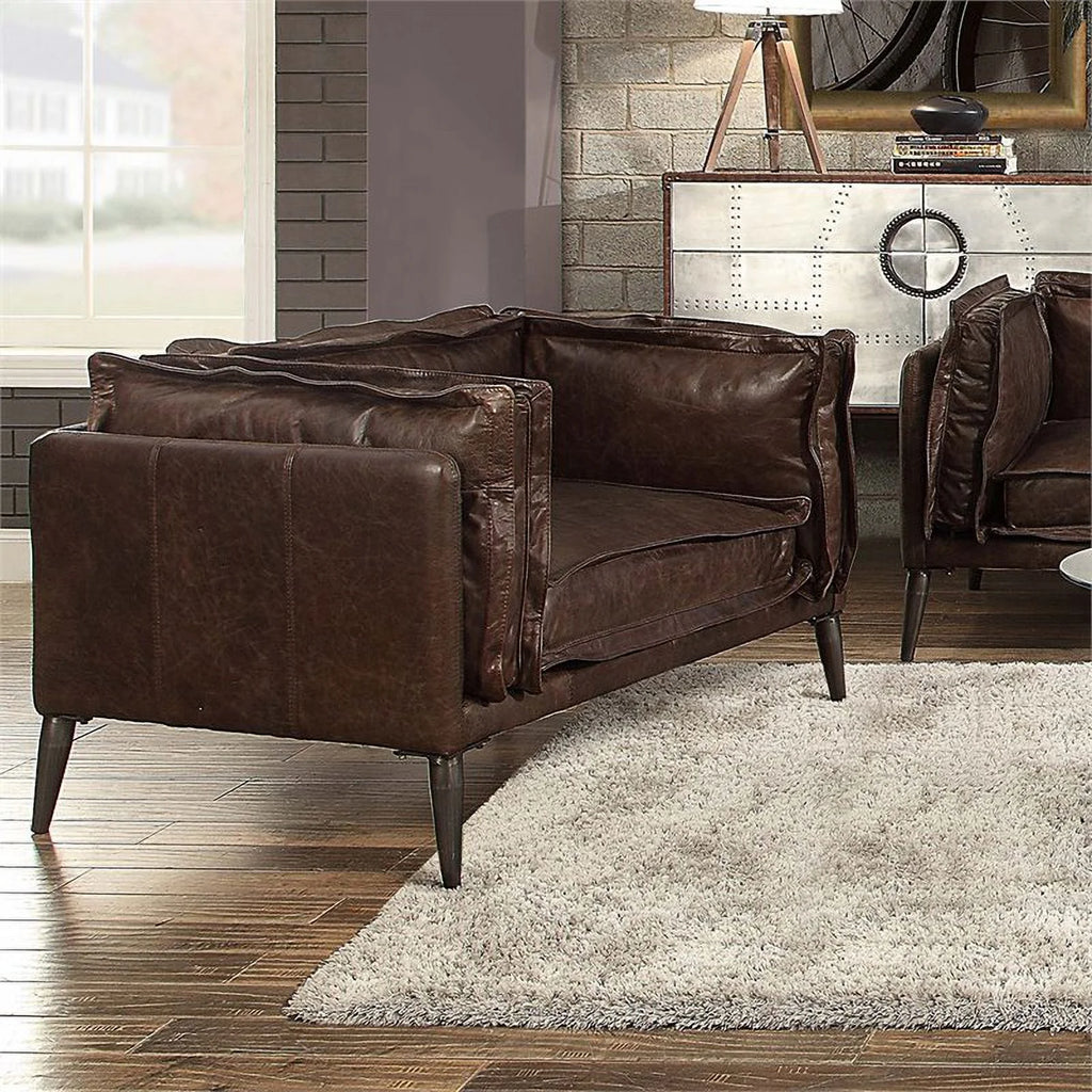 Leather Accent Wood Chair M294042