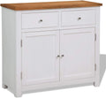 Oak Top Wooden Buffet Sideboard Storage Cabinet with 2 Drawers R397