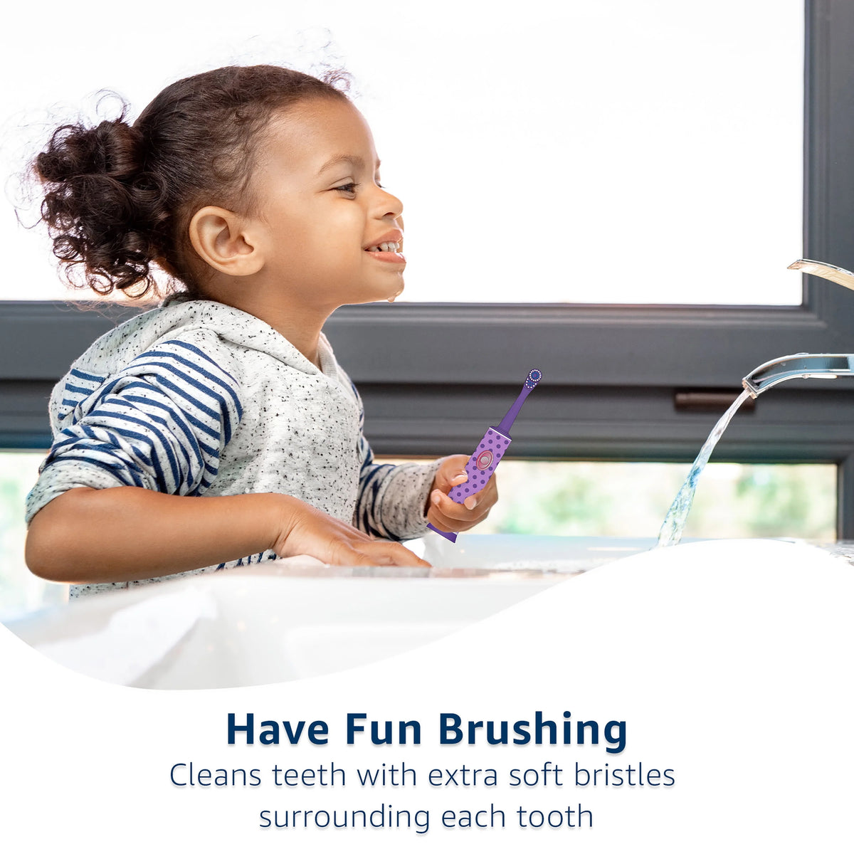 Battery Powered Extra Soft Bristles Kids Toothbrush U444