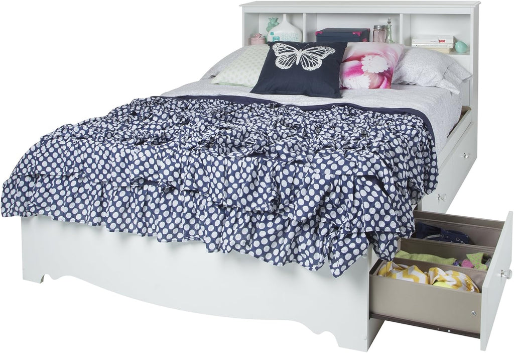 Pure White Bookcase Headboard J115