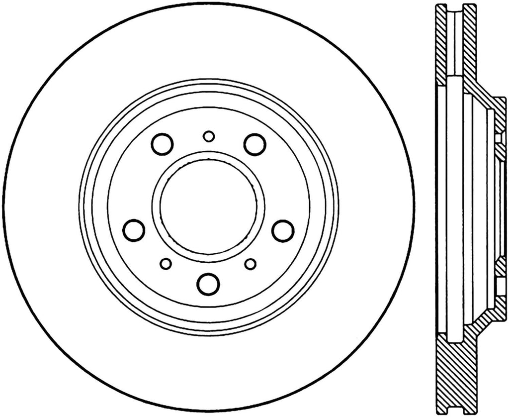 Slotted & Drilled Sport Brake Rotor J1911