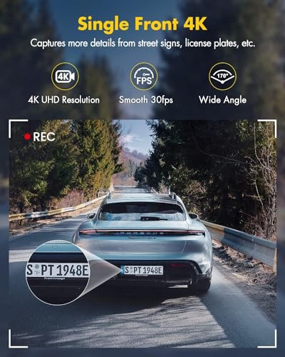 4K Dash Cam with 64GB SD Card Z63608