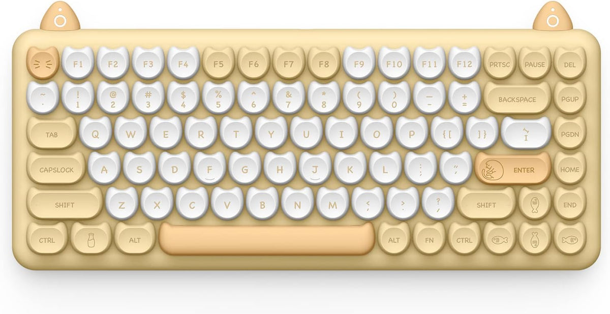 Wireless Mechanical Keyboard 84 Keys with White LED Backlit B168491