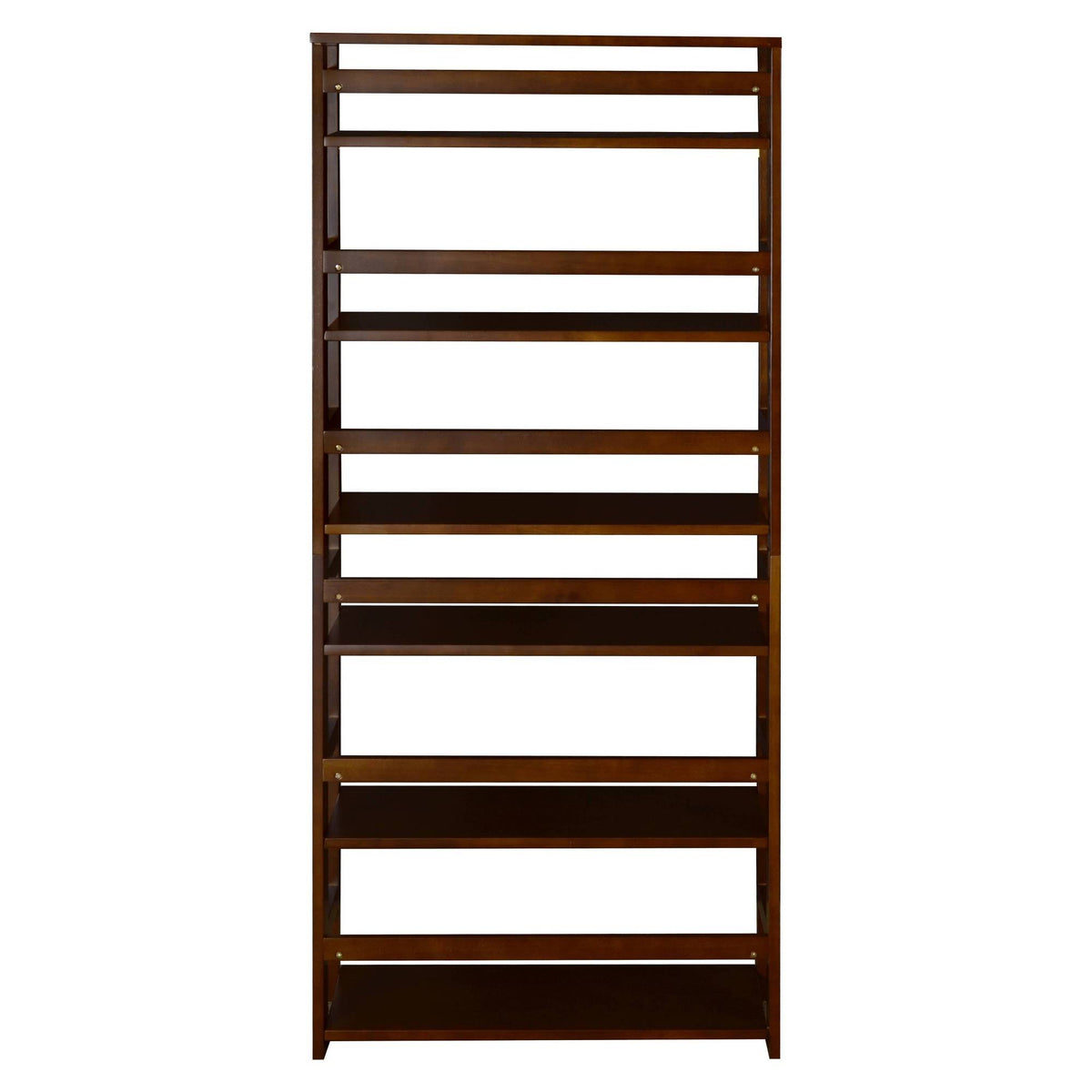 67x22 High Folding Bookcase Mocha Walnut Z777490