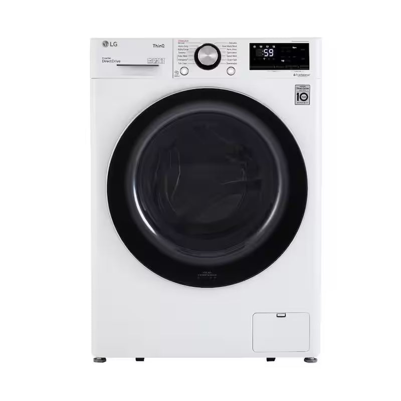24 in. W 2.4 Cu. Ft. Compact Stackable Smart Front Load Washer in White with Steam J471