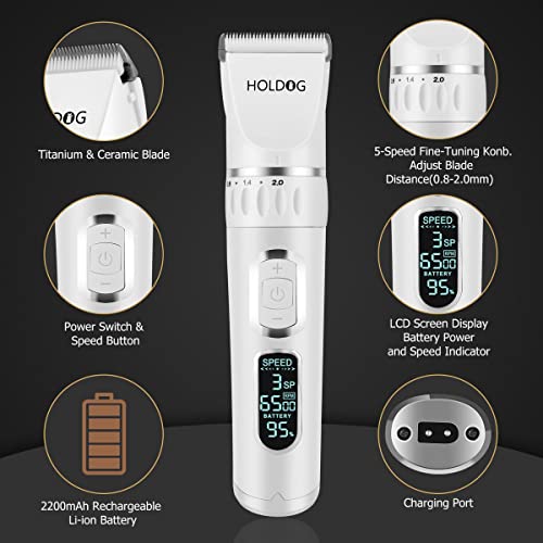 3-Speed Rechargeable Cordless Dog Clippers G613605