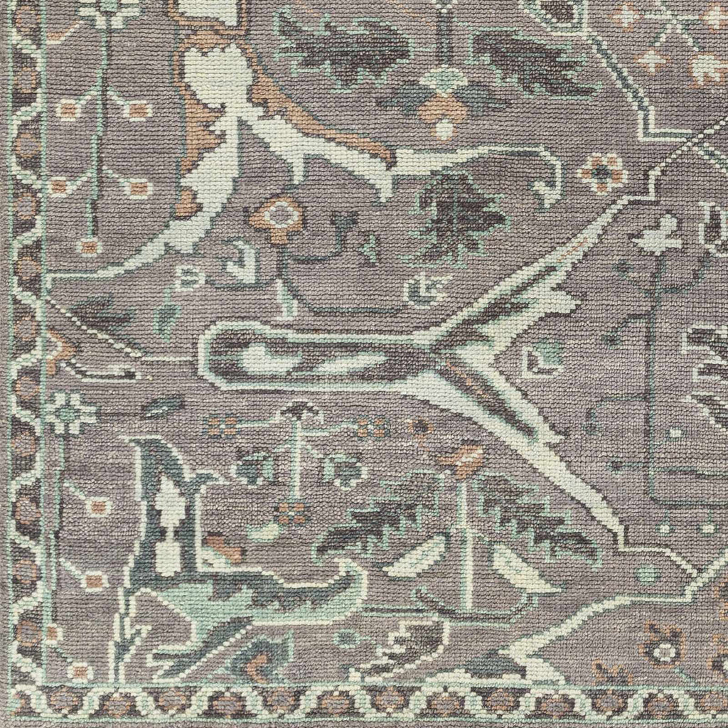 Wool Area Rug Gray Brown 6' x 9' F89916