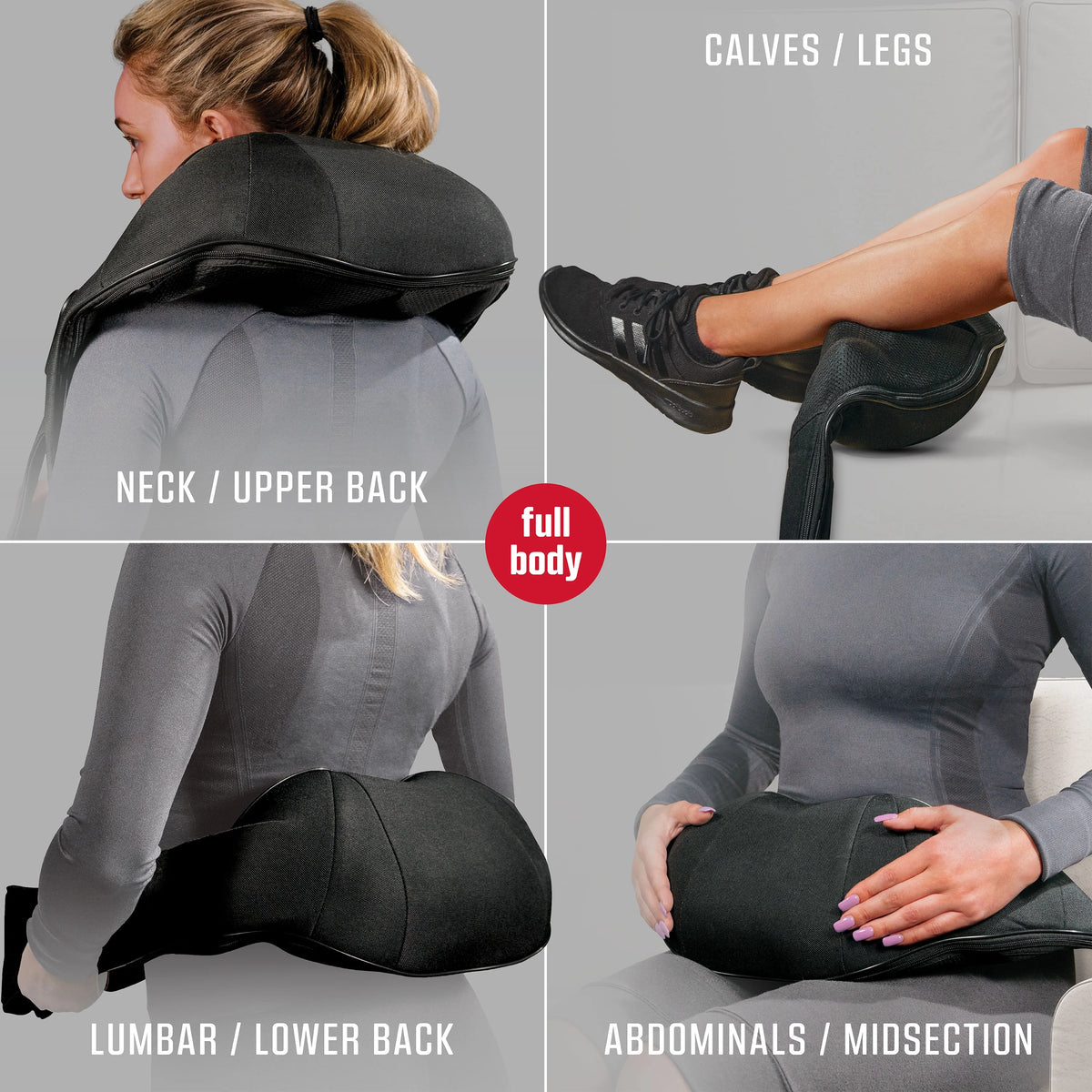 Cordless 3D Shiatsu Neck and Back Massager with Heat W806