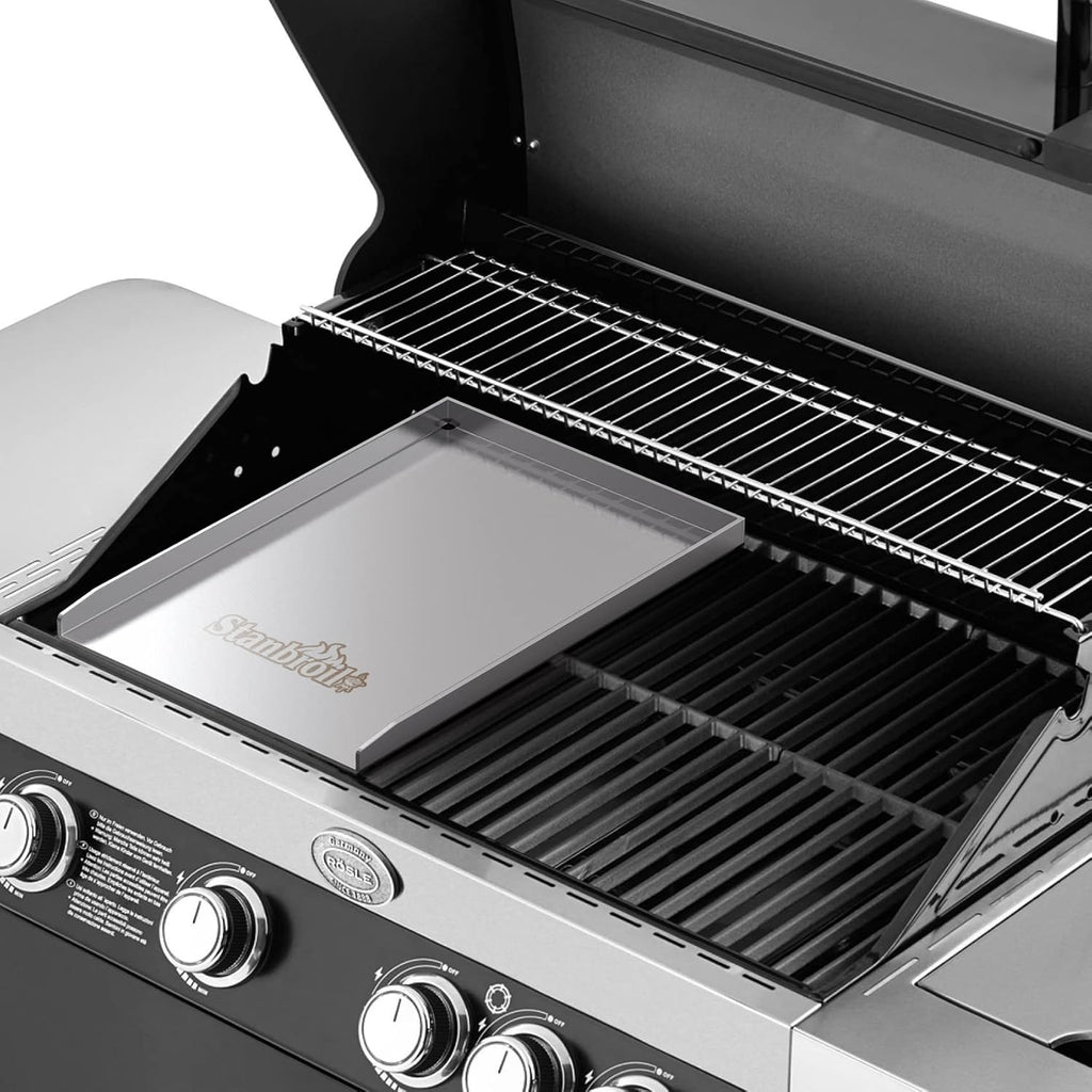 Stainless Steel Gas Grill Griddle Pan Pack of 2 K236