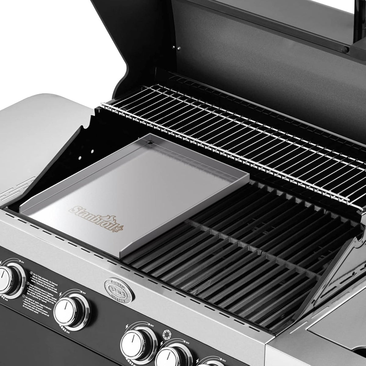 Stainless Steel Gas Grill Griddle Pan Pack of 2 K236