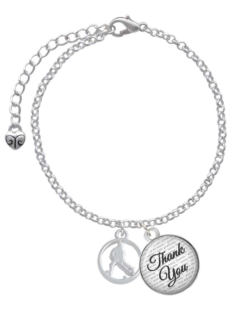 Field Hockey Player Charm Bracelet F541
