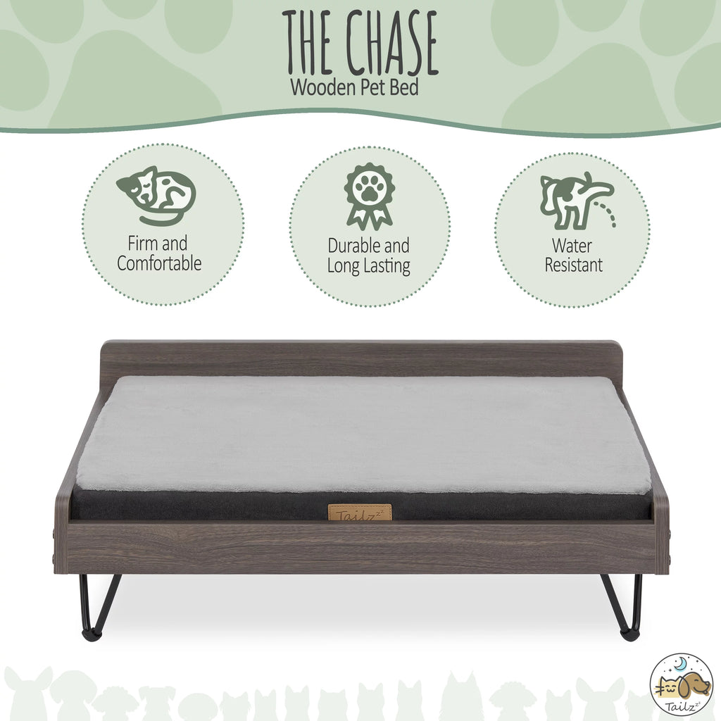 Wooden Pet Bed with Mattress Z95311