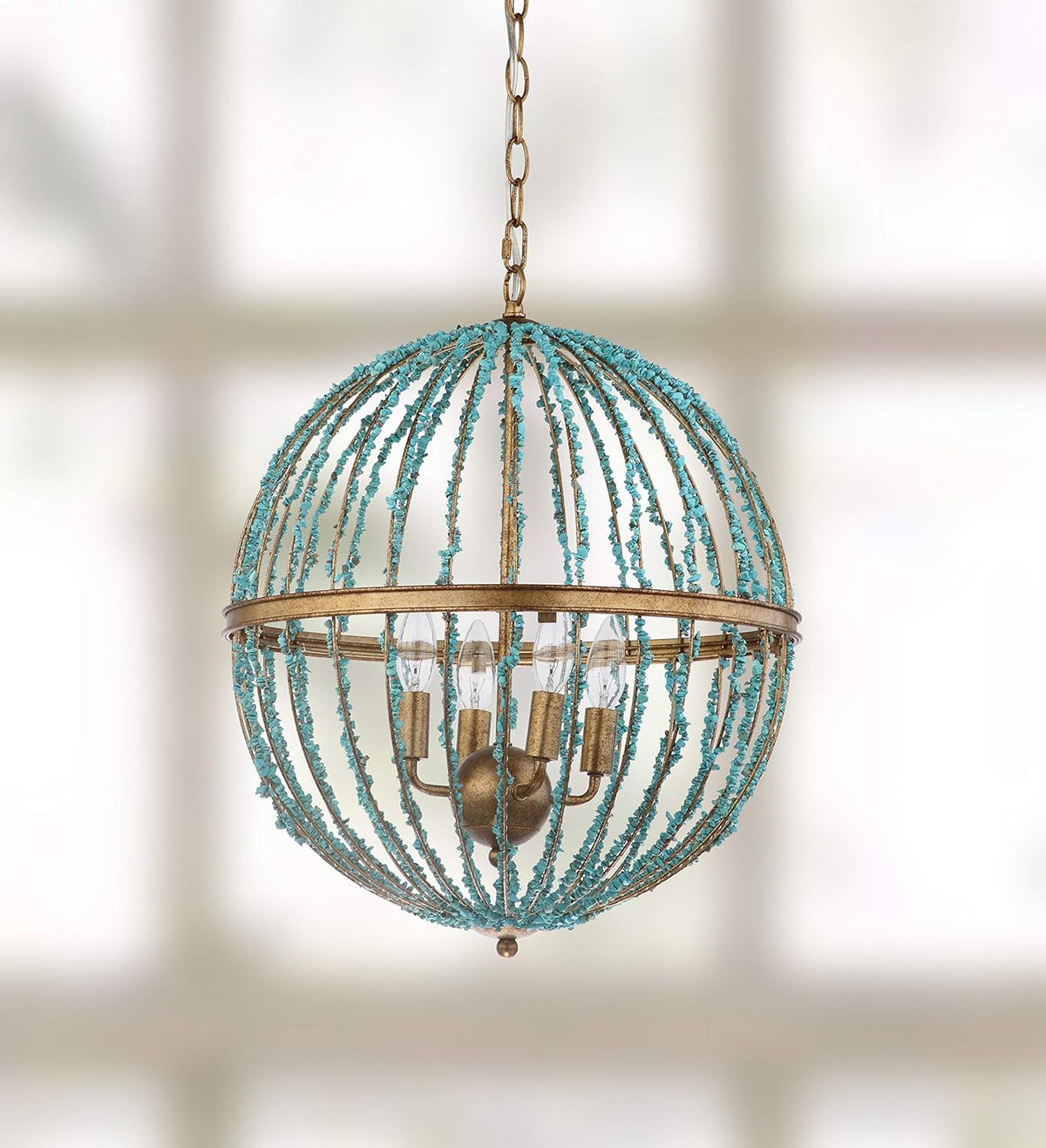 Blue Cage Chandelier K12919